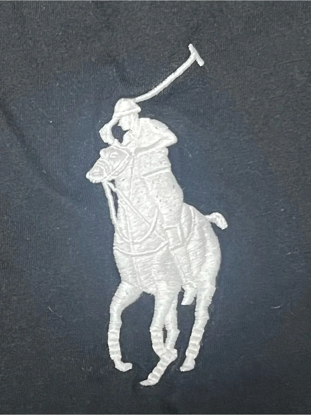 Polo Ralph Lauren Black Big Pony T-Shirt Mens XL Embroidered 3 Sleeve